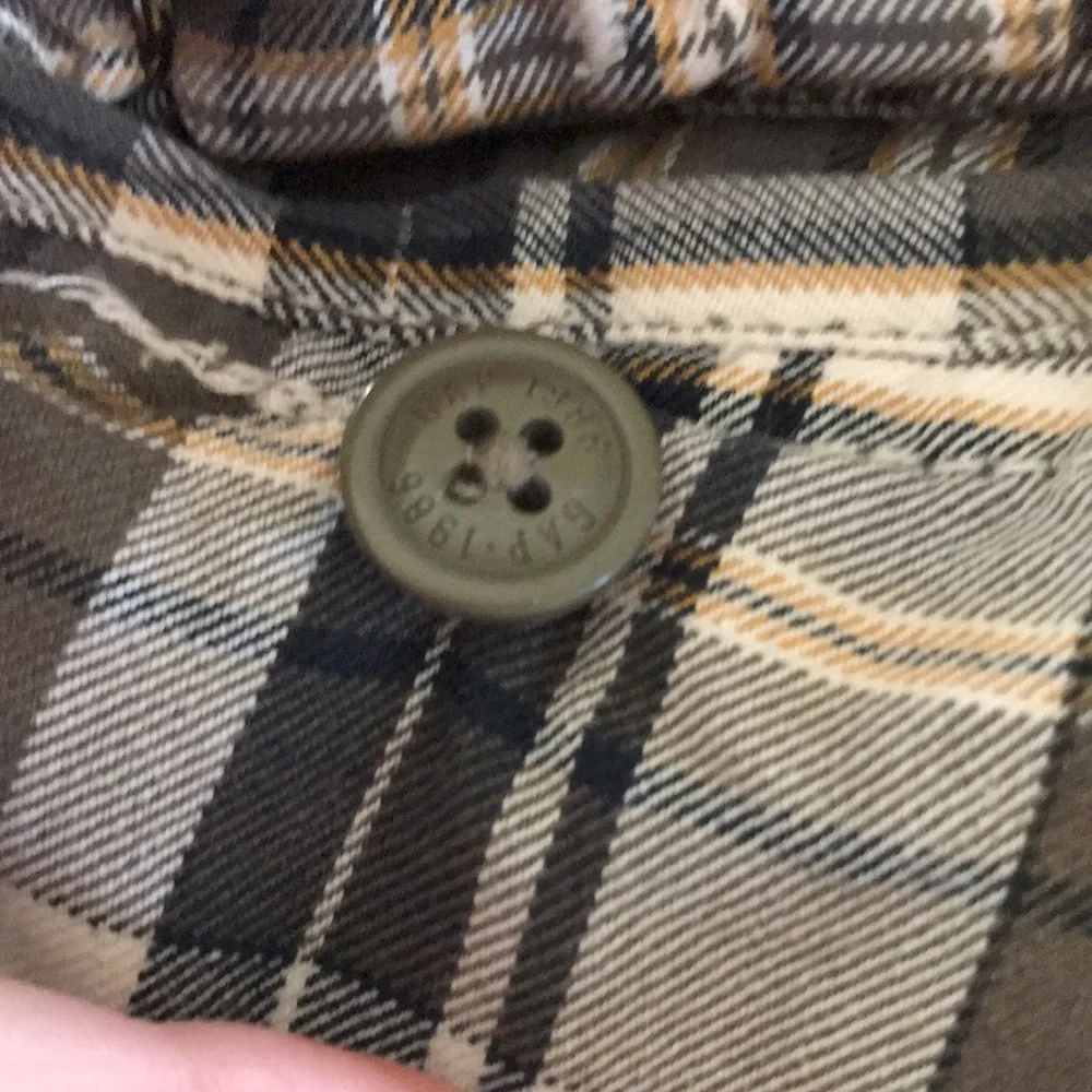 Gap plaid cotton twill 8 slim adjustable waist shorts EUC